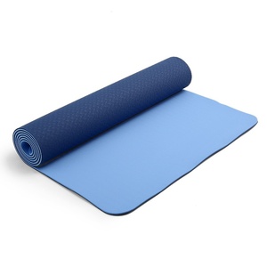 Tapis de yoga TPE 6 mm d'épaisseur, absorbant les chocs, antidérapant, insonorisant, doux, rectangulaire élargi 183 cm, équipement de yoga pour filles, usage domestique, avec sac - Product Image 5