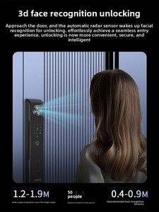 Cerradura Inteligente Lenovo A5PLUS con Reconocimiento Facial y de Venas de la Palma, Almacenamiento en la Nube, Compatible con Puertas de Madera - Versión con Contraseña Electrónica - Product Image 3