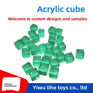 Dés carrés transparents vierges de 8 mm, lot en vrac, cubes de <span class=keywords><strong>jeu</strong></span> en acrylique multicolores lisses pour jeux de table, comptage et éducation - Product Image 5