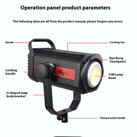 500W Portable Studio Vidéo COB Lumière Température De Couleur Réglable Télécommande Photographie Court Film Live Stream Téléphone