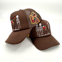 Gorra Trucker de Espuma de Poliéster de 5 Paneles con Logotipo Bordado Personalizado de Alta Calidad al por Mayor para Fabricantes
