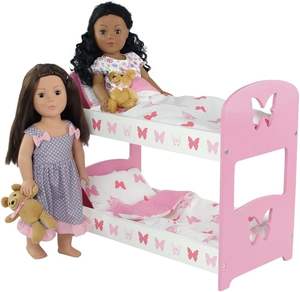 Meubles éducatifs de <span class=keywords><strong>poupée</strong></span> en bois de <span class=keywords><strong>18</strong></span> <span class=keywords><strong>pouces</strong></span> <span class=keywords><strong>Lit</strong></span> superposé double <span class=keywords><strong>pour</strong></span> <span class=keywords><strong>poupée</strong></span> fille Jouet <span class=keywords><strong>pour</strong></span> jeu imaginatif - Product Image 3