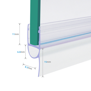 Guarnizione Impermeabile in Plastica Trasparente per Porte Doccia in Vetro da 10mm - Product Image 6