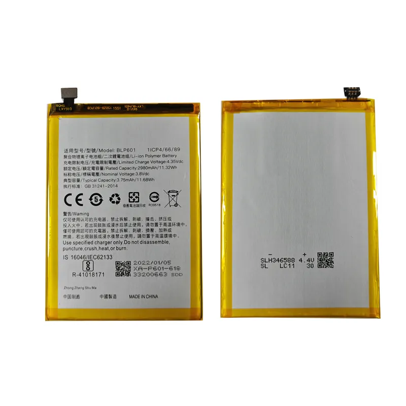 Reemplazo de teléfono Oppo batería móvil F1S A3S R827 A57 OEM 0 ciclo interno 4,35 V 4100MAH para OPPO