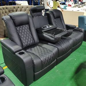 Sofá Modular Elétrico Moderno de Couro para Home Theater Poltrona de Cinema para Sala de Estar - Product Image 5