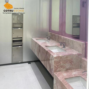 Плитка из натурального камня розовая, кремовая, розовая, белая, мраморная плита для плитки, настенная панель для декора столешницы - Product Image 6