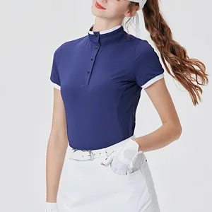 Polos de <span class=keywords><strong>Golf</strong></span> Ecológicos para <span class=keywords><strong>Mujer</strong></span> con Cuello Alto, Secado Rápido, UPF 50+, Logotipo Personalizado y Botones - Product Image 1