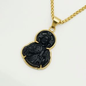 Pendentif Saint Jude en Zirconia Classique 4 Couleurs de Haute Qualité, Bijou Religieux Tendance pour Homme et Femme, Cadeau de Fête et d'Anniversaire - Product Image 3