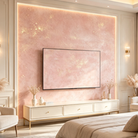 Plaque dorée, fabrication directe, placage imperméable rose doré pour la décoration murale extérieure et intérieure des maisons et des hôtels