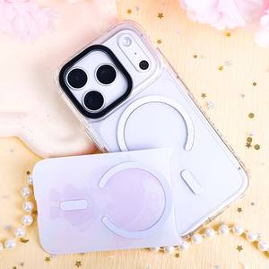 17 प्रो मैक्स ऐक्रेलिक टीपू सामग्री ओएम निर्माता के लिए कस्टम चुंबकीय शॉकप्रूफ कार्ड धारक फोन मामला - Product Image 3