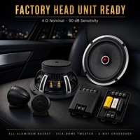 Komponen Mobil Coaxial 6.5 Inch 140W Kerangka Besi Surround Karet Bingkai Kaku Tahan Lembab Tahan Lama Pemasok Grosir