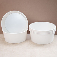 MOQ 100 pièces Bols en papier jetables de 1500 ml avec fond chauffant, résistants à la graisse, pour la cuisson de nouilles ou de plats sur cuisinière à induction