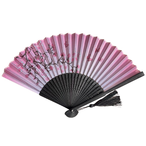 Éventail pliant en soie de style vintage chinois motif <span class=keywords><strong>japonais</strong></span> <span class=keywords><strong>Cadeau</strong></span> artisanal de décoration de la maison Ornements de fête <span class=keywords><strong>Cadeau</strong></span> d'éventail de main de danse 1 pièce - Product Image 2