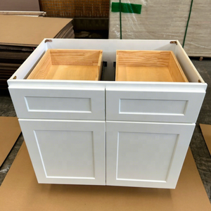 Gabinetes Blancos Estilo Shaker, Entrega Nacional desde Almacén Local en Estados Unidos, Gabinetes RTA Pintados, Gabinetes de Cocina B36 con Cajones - Product Image 1