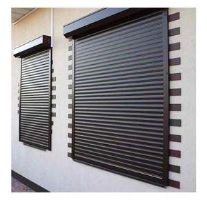 Volets roulants modernes en alliage d'aluminium avec intérieur en polyuréthane isolé Ouverture verticale Fenêtre de sécurité Volets roulants - Product Image 1