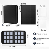 MINIBOOK 9 pochettes à chargement latéral pour classeur, 360 porte-cartes, album en cuir PU zippé pour cartes de crédit et cartes TCG/sportives