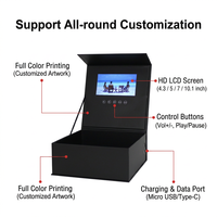 Boîte cadeau avec écran LCD vidéo, emballage personnalisé, brochure vidéo numérique pour cadeau promotionnel d'entreprise