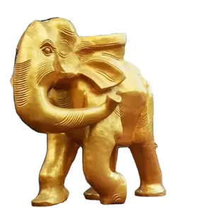 Su misura di grandi dimensioni colata di alta qualità in ottone bronzo animale statua di elefante decorazione quadrata