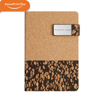 Carnet de notes en liège avec fermeture magnétique, reliure collée, logo personnalisé, papier épais, bloc-notes pour réunions de bureau