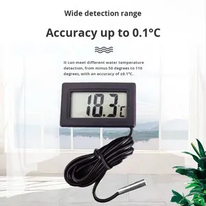 Electronic Thermometer/Refrigerator Thermometer/Aquarium Thermometer Probe Embedded Electronic <strong>Digital</strong> Display <strong>Temperature</strong> <strong>Meter</strong> - Product Image 3