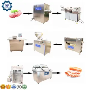Sıcak satış sosis üretim hattı domuz/balık/mısır/sebze sosis doldurma yapma makinesi komple set