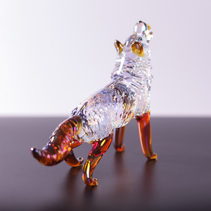 Petits Ornements en Verre en Gros, Vente Chaude, Cadeaux Populaires, Animaux, <span class=keywords><strong>Loup</strong></span> en Cristal pour Souvenirs et Artisanat - Product Image 4