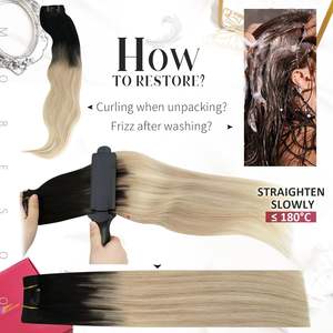 100% Extensiones de cabello con clip sin costuras Kinky Straight Curly Light Yaki 12A Grado Remy Cabello humano natural - Product Image 4