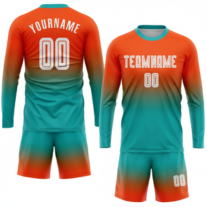 Uniforme de fútbol de sublimación profesional para hombres, conjuntos de uniformes de fútbol de entrenamiento de secado rápido de poliéster para jóvenes - Product Image 1