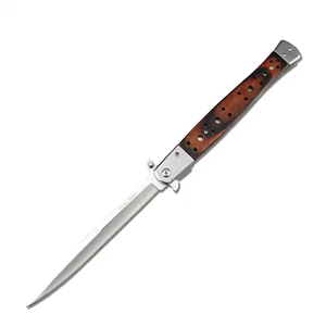 Coltello Pieghevole con Manico in Legno, Lama 440C, per Campeggio, Caccia, Autodifesa, Escursionismo, Sopravvivenza, Regalo EDC - Product Image 1