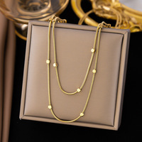 Femme hypoallergénique étanche plaqué or bijoux accessoires bijoux acier inoxydable acier inoxydable pendentif colliers
