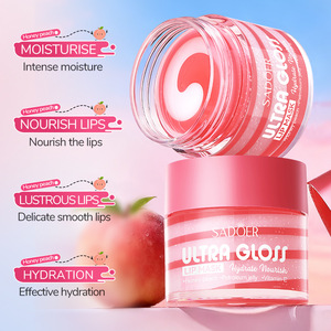 Masque Lèvres Bicolore Saveur Pêche Miel SADOER Hydratant Anti-Gerçures Vitamine E Commerce International - Product Image 2