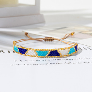 Bracelet porte-bonheur œil turc pour femme, style bohème, fait main, en acier inoxydable, bijoux colorés, vente en gros, cadeau tendance pour l'amitié - Product Image 2