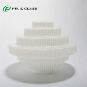 Cúpula de Cristal Blanco Ópalo para Lámpara Colgante, Tamaño Mediano, con LED Regulable para Cuidado de la Vista, Iluminación Interior/Exterior - Product Image 4