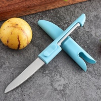 Handmatig 2-in-1 roestvrijstalen fruitmes met schilmesje huishoudelijke schilmesje groenteschraper keukenhulpje