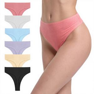 GAREDOB Confezione da <span class=keywords><strong>6</strong></span> Slip Donna Estivi in Cotone a Costine, Vita Alta, Senza Cuciture, Taglie Forti, Invisibili - Product Image 3