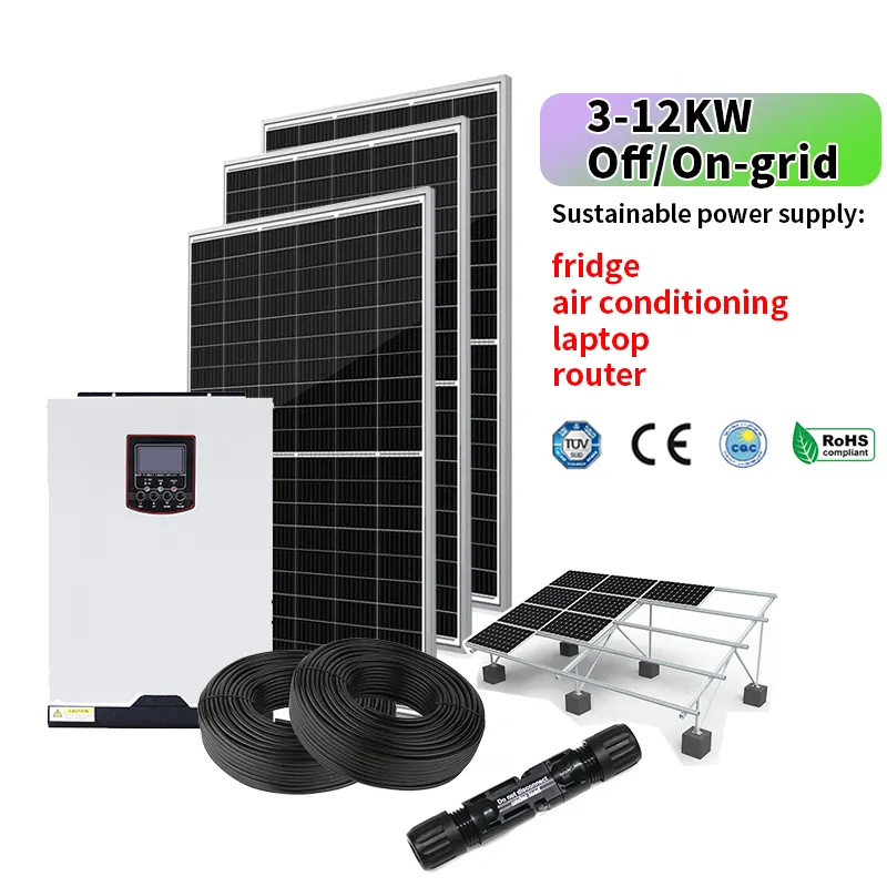 Prezzo all'ingrosso piccolo sistema solare per la casa 1KW 2KW 3KW 4KW 5KW ottenere pannelli solari per voi casa Kit solare