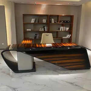 High-end Luxury office furniture manager table escritorio de oficina wooden L shape office desk executive ceo office desk