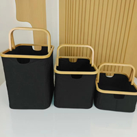 Panier à linge portable pliable grande capacité avec cadre en bambou – Meilleures ventes