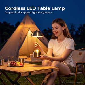 Lámpara de Mesa LED Inalámbrica de Metal Moderna con Control Táctil, Flexible, Cuidado de la Vista, Brillo y Temperatura de Color Ajustables - Product Image 4