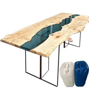 2:1批发木树脂环氧树脂木河桌家具木工工艺
