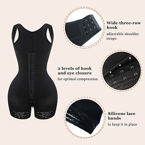 Fajas Fajase Colombianas Gaine sculptante intégrale à bretelles larges, avec fermeture multi-rangs, contrôle <span class=keywords><strong>du</strong></span> ventre, serre-taille et rehausseur de fesses - Product Image 3