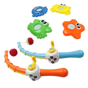 ของเล่นเด็กพลาสติกแบบโต้ตอบที่ขายดีที่สุดของเล่นคันเบ็ดพร้อมเสียงและแสง