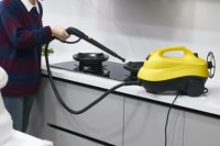 Équipement de nettoyage électrique haute efficacité 1300W, réservoir d'eau de 1,5L, temps de fonctionnement de 30 minutes, machine de nettoyage à la vapeur pour la cuisine