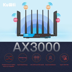 Soporte <span class=keywords><strong>Mesh</strong></span> KuWFi Two Sim Card 3000M 5g Lte Wifi6 Indoor VPN Sdx62 Dual Band Enterprise Level 5g Cpe <span class=keywords><strong>Router</strong></span> con puerto Gigabit - Product Image 6