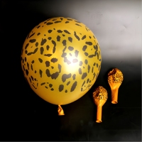 Ballons en latex mat à motif tigre et léopard de 12 pouces, chaque couleur en paquets de 100, imprimés de pattes de chien de dessin animé, décoration sur le thème du zoo pour anniversaire