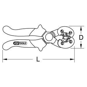KS TOOLS Alicates Pelacables con aislamiento protector, 25-52mm - Product Image 2