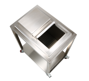 Stainless Steel Ice Bin Trolley Commercial Mobile Ice <b>Cooler</b> Cart with Drain System - Product Image 3