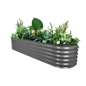 Kits de jardinières surélevées modulaires en métal, grandes jardinières en acier pour l'extérieur - Product Image 4