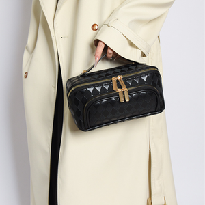 Bolsa de Maquillaje de Piel Sintética de Lujo para Chicas, Moderna, con Forro de Poliéster y Cierre de Cremallera Resistente, para Uso Diario y de Viaje - Product Image 4