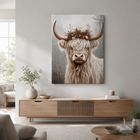 Impression numérique Giclée HD sur toile, motif abstrait de vache, 6 couleurs, imperméable, écologique, style ferme moderne, sans cadre, pour hôtel